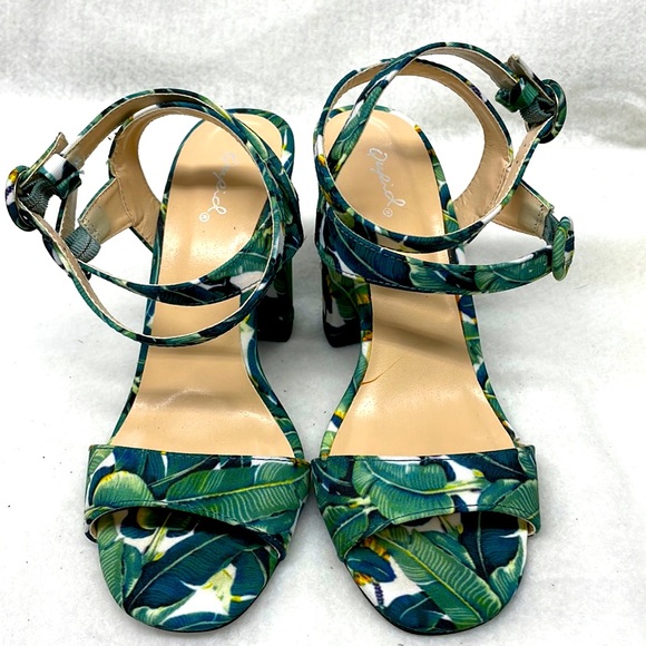 Qupid new strap around the ankle block heels ladies sz 7.5 - Picture 2 of 8